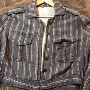 Cropped Free People Flannel Jacket